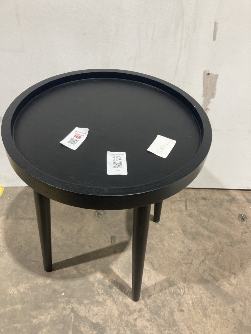 Lot 204  
            Birmingham - Collection or Delivery 

                
DAVID PHILLIPS HESTRA LAMP TABLE IN BLACK ORIGINAL RRP £129