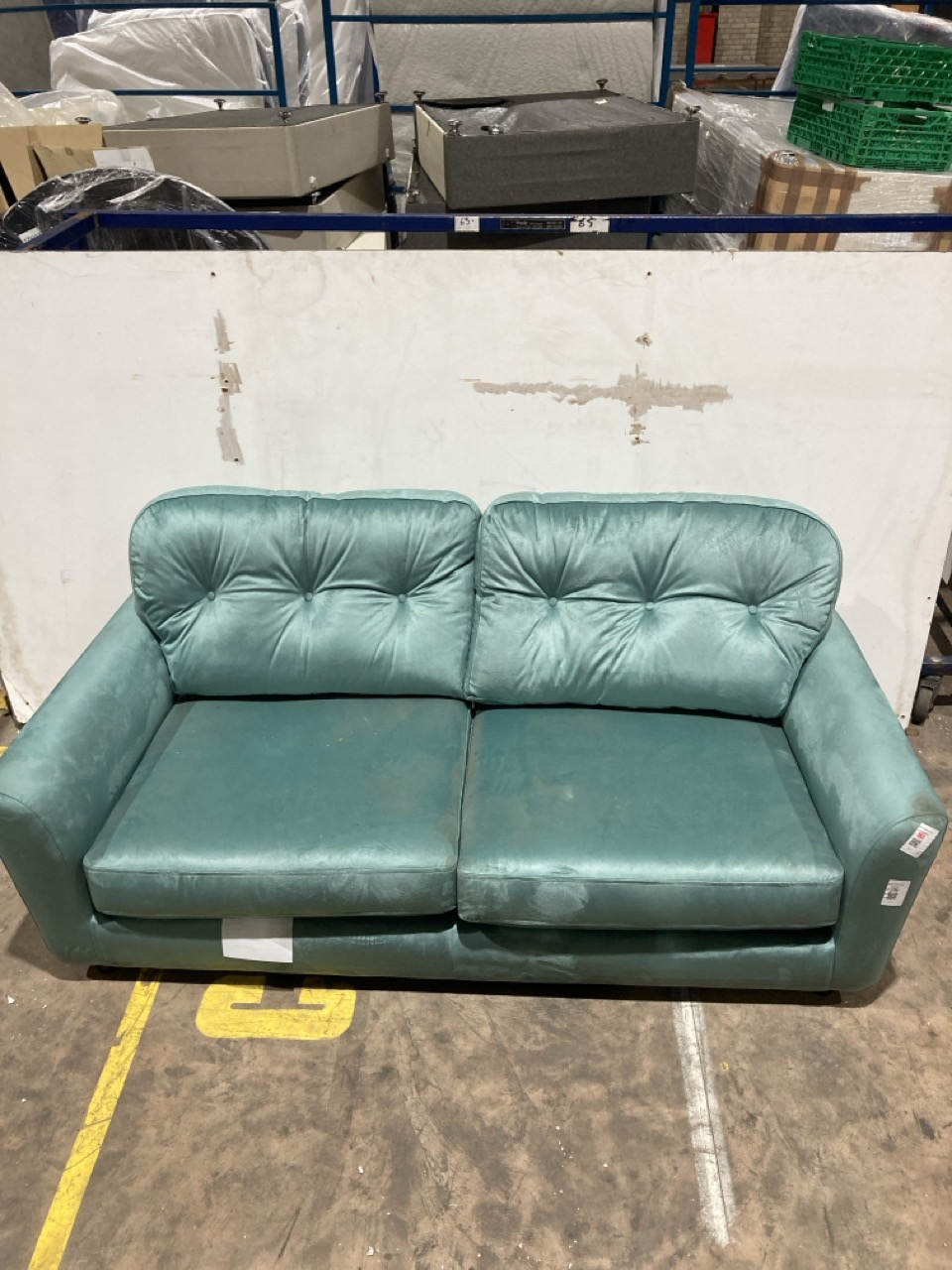 Lot 216  
            Birmingham - Collection or Delivery 

                
SCANDI 3 SEATER SOFA IN BABY FACE/FROSTED BIRCH