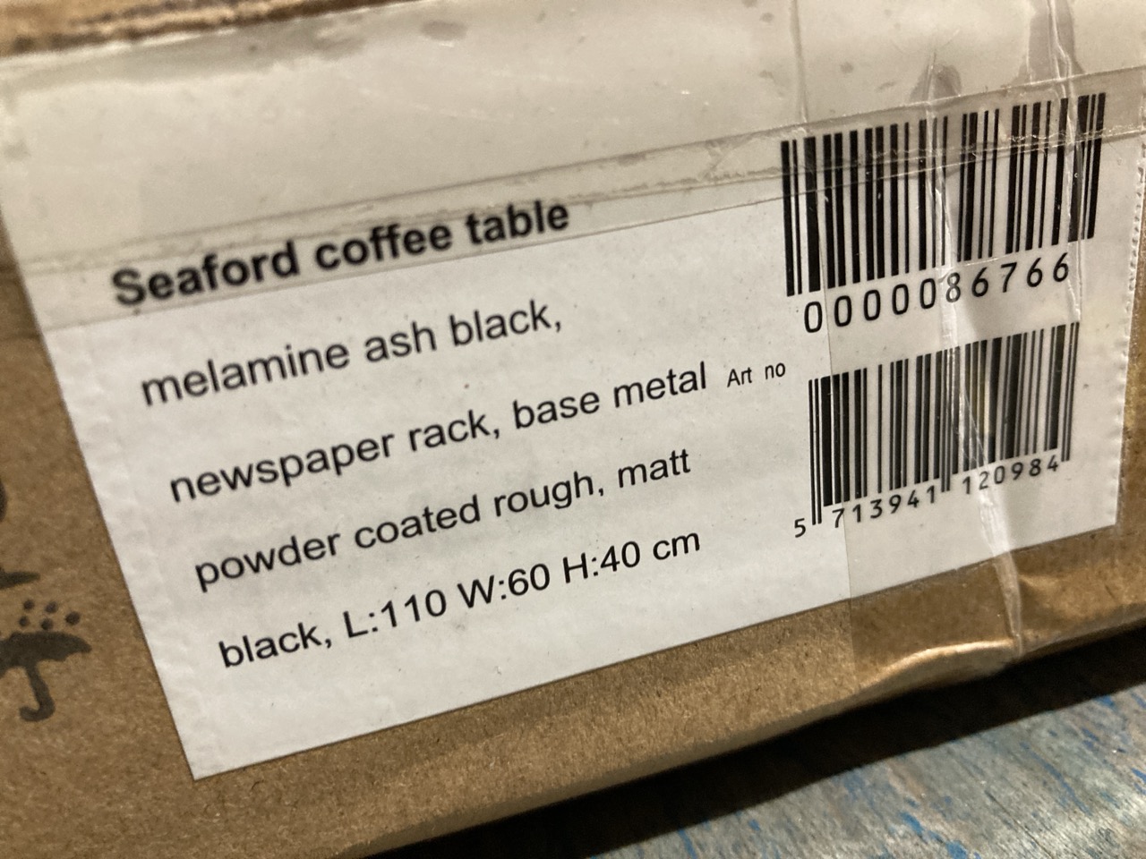 Lot 228  
            Birmingham - Collection or Delivery 

                
DAVID PHILLIPS SEAFORD COFFEE TABLE IN ASH BLACK ORIGINAL RRP £349