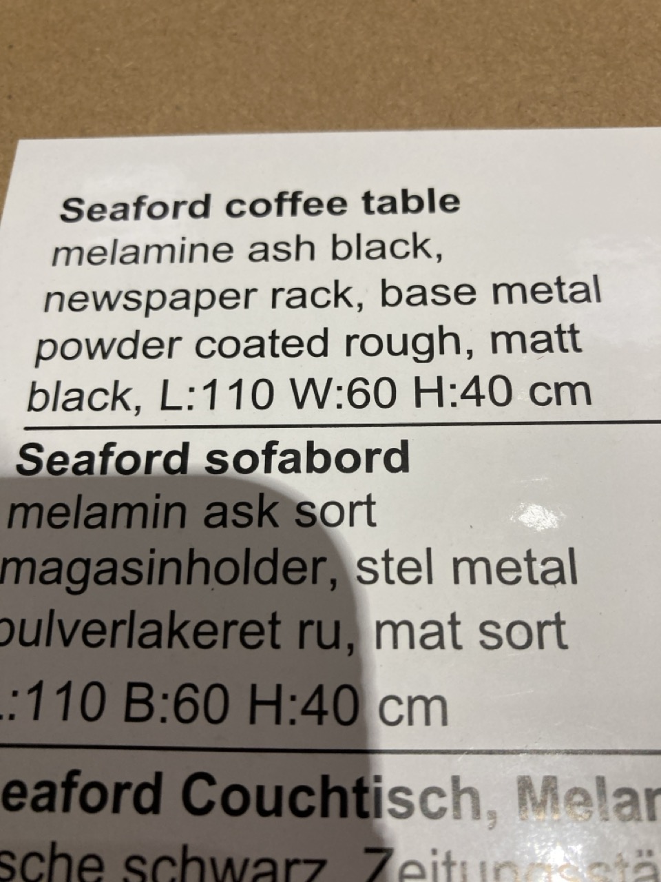 Lot 229  
            Birmingham - Collection or Delivery 

                
DAVID PHILLIPS SEAFORD COFFEE TABLE IN ASH BLACK ORIGINAL RRP £349