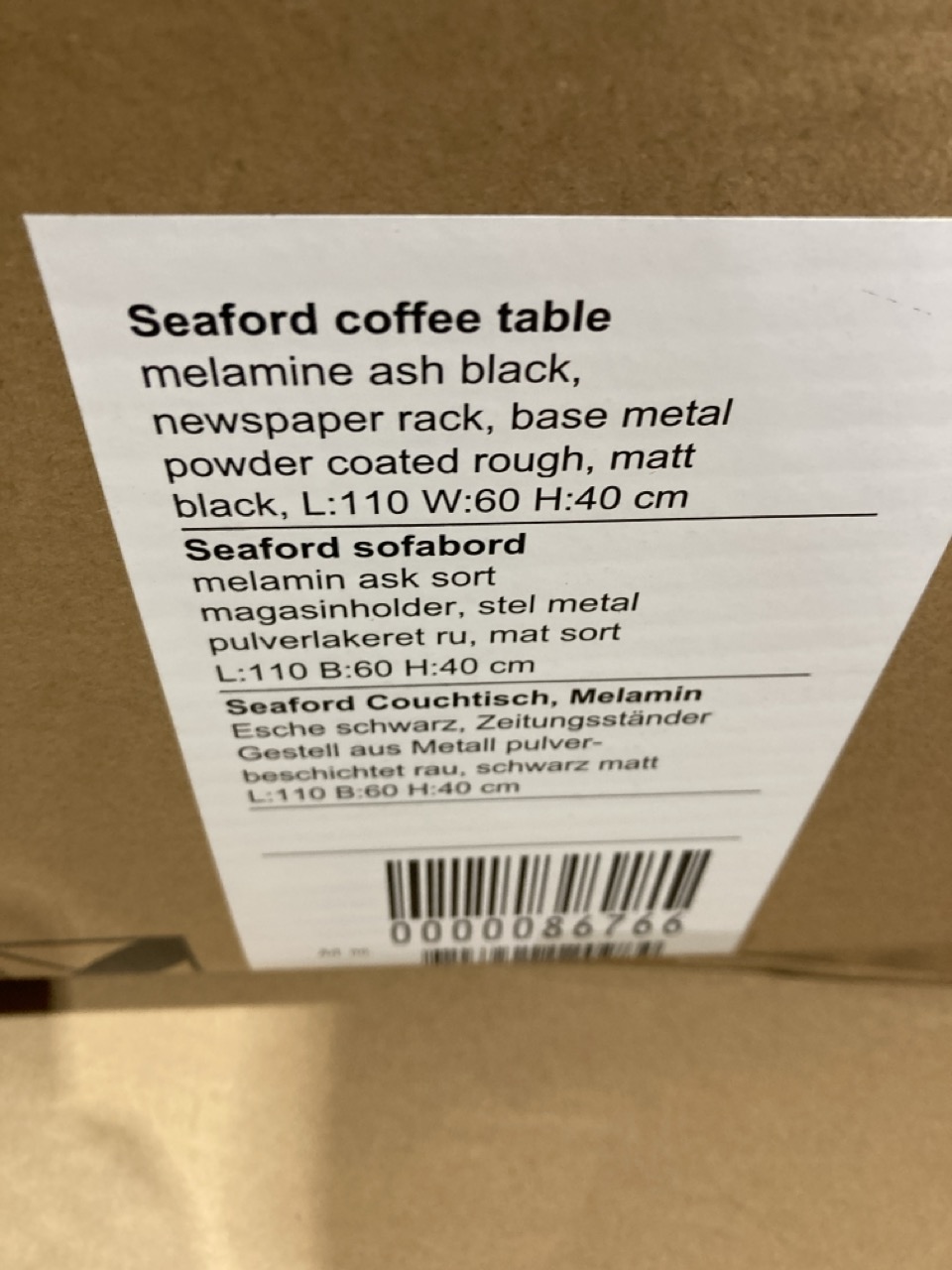 Lot 230  
            Birmingham - Collection or Delivery 

                
DAVID PHILLIPS SEAFORD COFFEE TABLE IN ASH BLACK ORIGINAL RRP £349