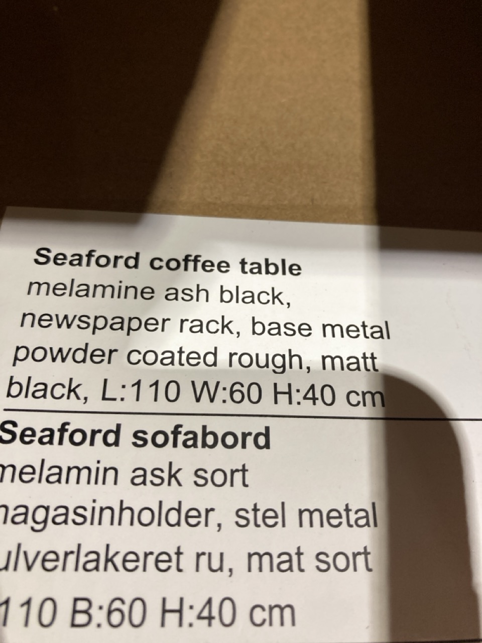 Lot 232  
            Birmingham - Collection or Delivery 

                
DAVID PHILLIPS SEAFORD COFFEE TABLE IN ASH BLACK ORIGINAL RRP £349