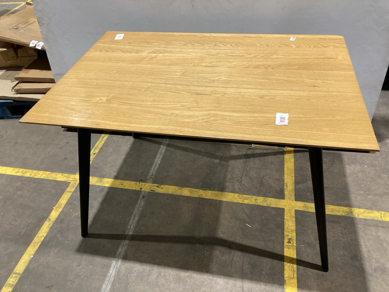 Lot 249  
            Birmingham - Collection or Delivery 

                
DAVID PHILLIPS RECTANGULAR DINING TABLE IN OAK/BLACK