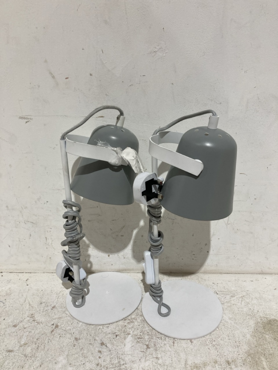 Lot 315  
            Birmingham - Collection Only 

                
DAVID PHILLIPS 2X HELSINKI TABLE LAMP IN WHITE/GREY IR-30979D ORIGINAL RRP £100