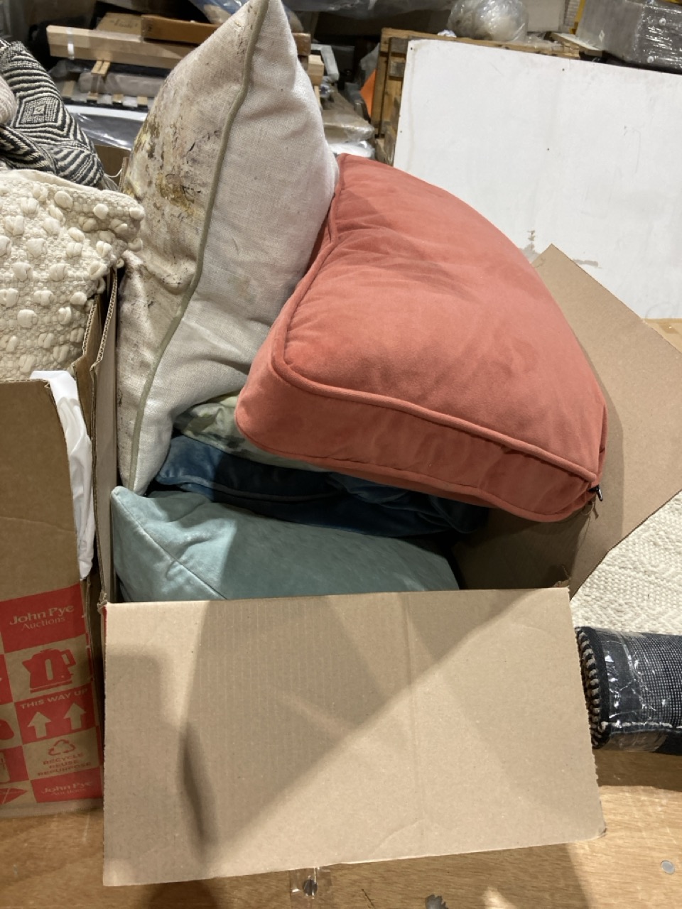 Lot 348  
            Birmingham - Collection or Delivery 

                
DAVID PHILLIPS BOX OF VARIOUS SCATTER PILLOWS