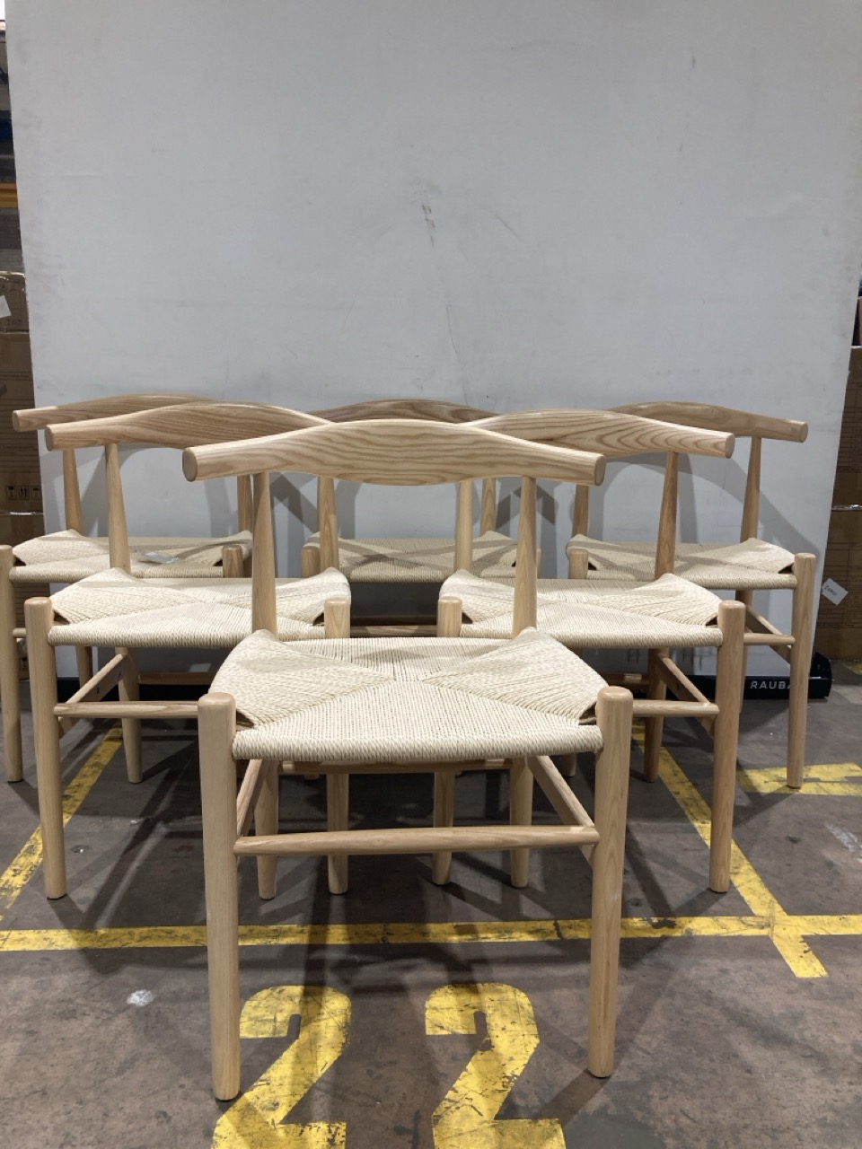 Lot 405  
            Birmingham - Collection or Delivery 

                
DAVID PHILLIPS 6X AALBORG CHAIR IN ASH WOOD IN-42108D ORIGINAL RRP £840