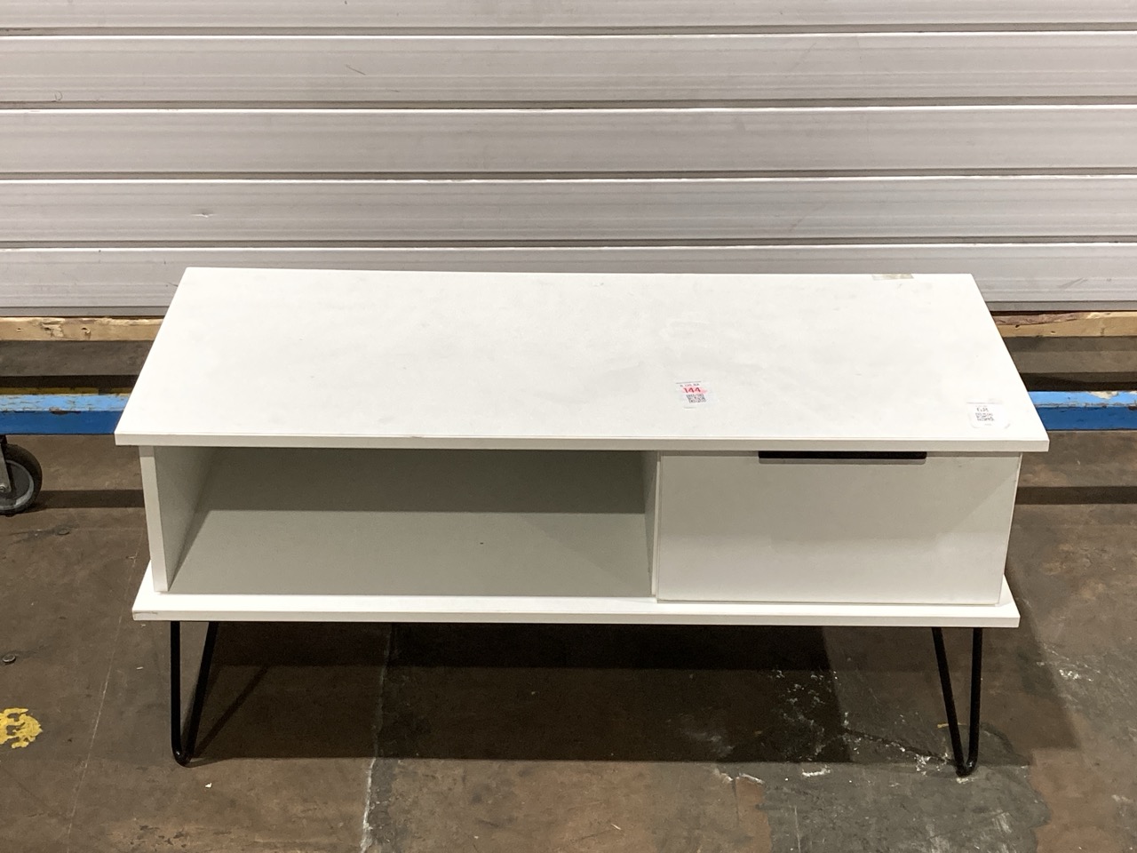 Lot 68  
            Birmingham - Collection or Delivery 

                
DAVID PHILLIPS LEON 1DRW/1SHELF MEDIA UNIT IN WHITE IR-29142D ORIGINAL RRP £209