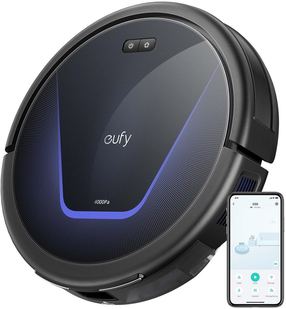 Lot 186  
            Chesterfield Tech - Parcel Delivery Only 

                
EUFY G50 ROBOT VACUUM CLEANER (ORIGINAL RRP - £168.99) IN BLACK. (WITH BOX) [JPTC...