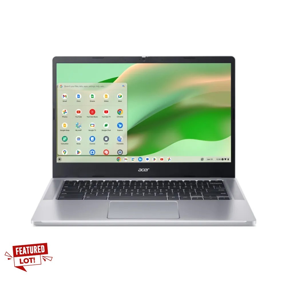 Lot 1  
            Chesterfield Tech - Parcel Delivery Only 

                
ACER CHROMEBOOK 314 128GB EMMC LAPTOP (ORIGINAL RRP - £379.99) IN SILVER: MODEL N...