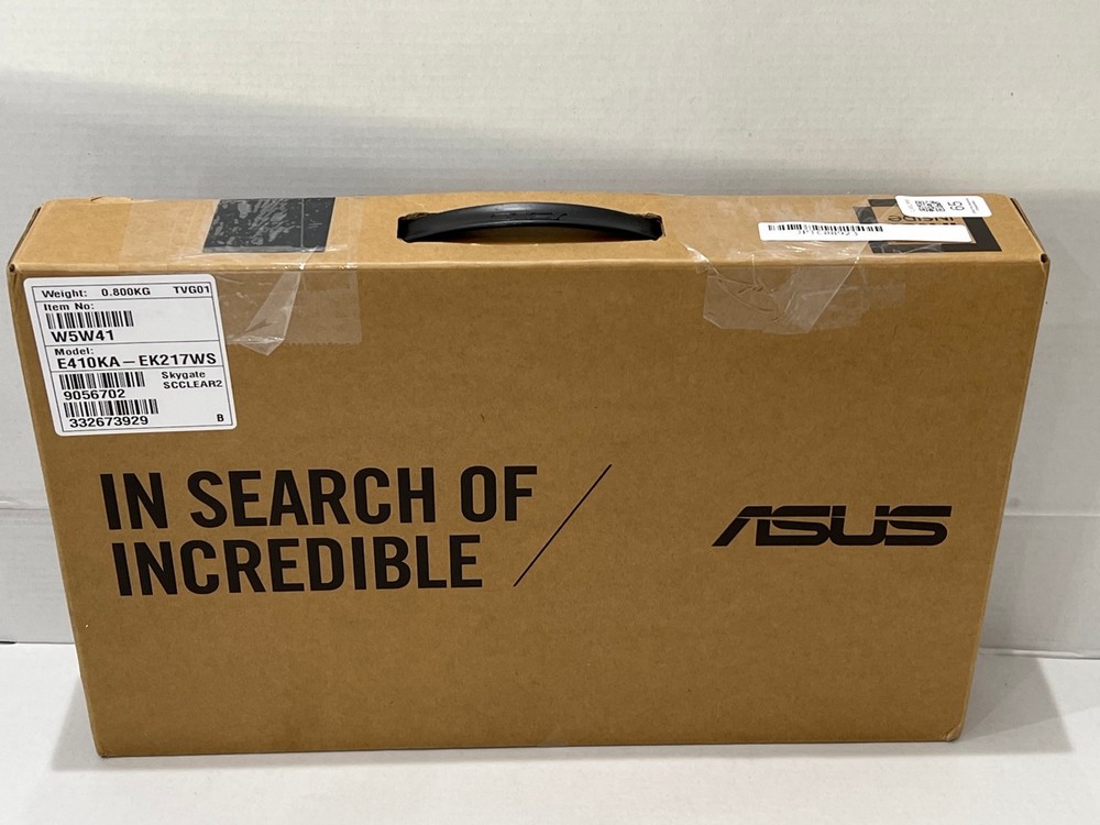 Lot 65  
            Chesterfield Tech - Parcel Delivery Only 

                
ASUS E410K 128 GB LAPTOP (ORIGINAL RRP - £179). (WITH BOX / W5W41). 4GB RAM, 14.0...