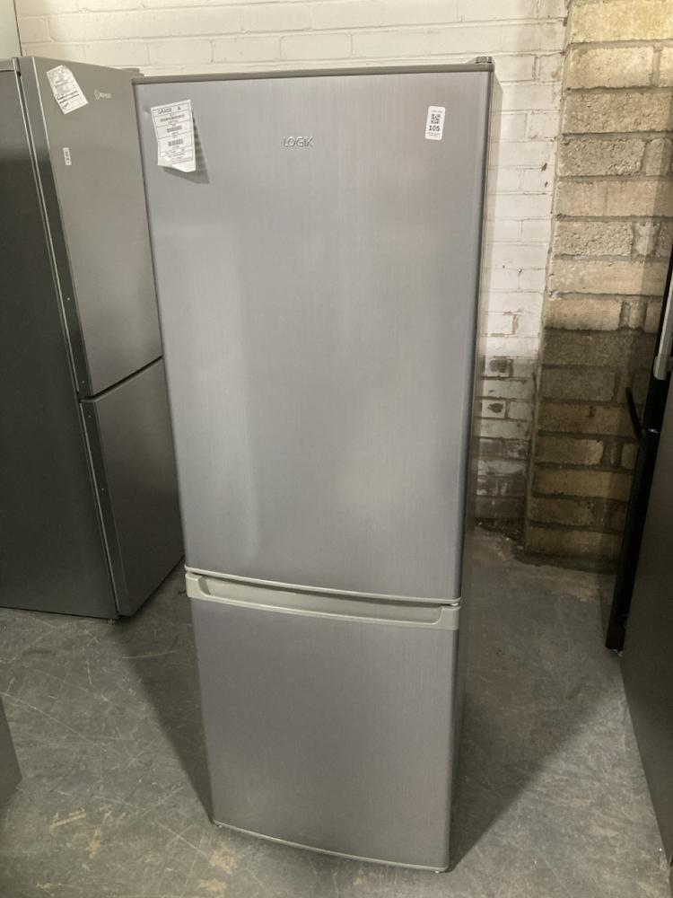 Lot 105  
            Chesterfield SR40 - Collection or Optional Delivery Available 

                
LOGIK FREESTANDING FRIDGE FREEZER IN SILVER MODEL: L50BS23 ORIGINAL RRP- £209 (LO...