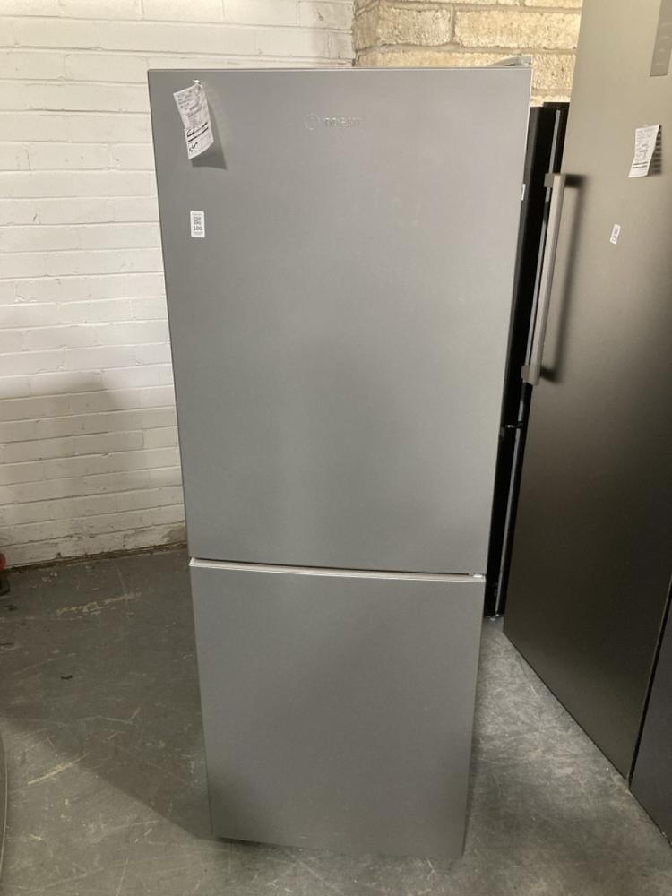 Lot 106  
            Chesterfield SR40 - Collection or Optional Delivery Available 

                
INDESIT FREESTANDING FRIDGE FREEZER IN SILVER MODEL: IB55532SUK ORIGINAL RRP- £27...