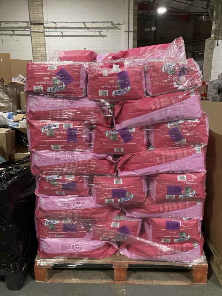 Lot 1071  
            Chesterfield SR40 - Collection or Optional Delivery Available 

                
PALLET OF FELIGHT ULTIMATE PERFORMANCE NON CLUMPING CAT LITTER (LOCATION: SR42)