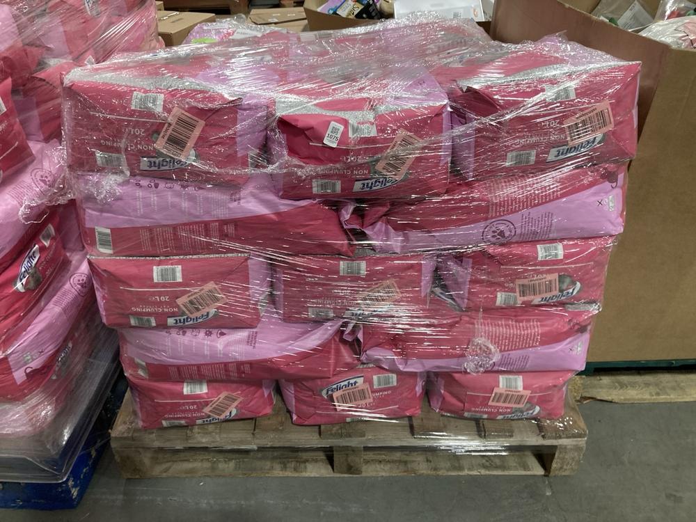 Lot 1075  
            Chesterfield SR40 - Collection or Optional Delivery Available 

                
PALLET OF FELIGHT ULTIMATE PERFORMANCE NON CLUMPING CAT LITTER (LOCATION: SR42)