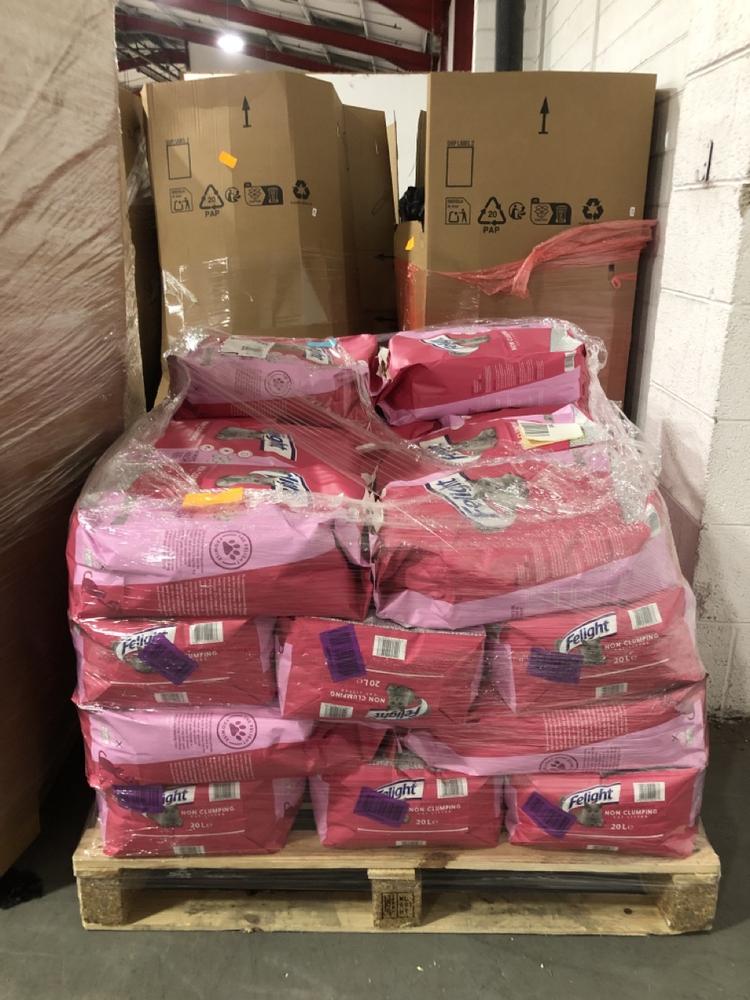 Lot 1097  
            Chesterfield SR40 - Collection or Optional Delivery Available 

                
PALLET OF FELIGHT ULTIMATE PERFORMANCE NON CLUMPING CAT LITTER (LOCATION: SR42)