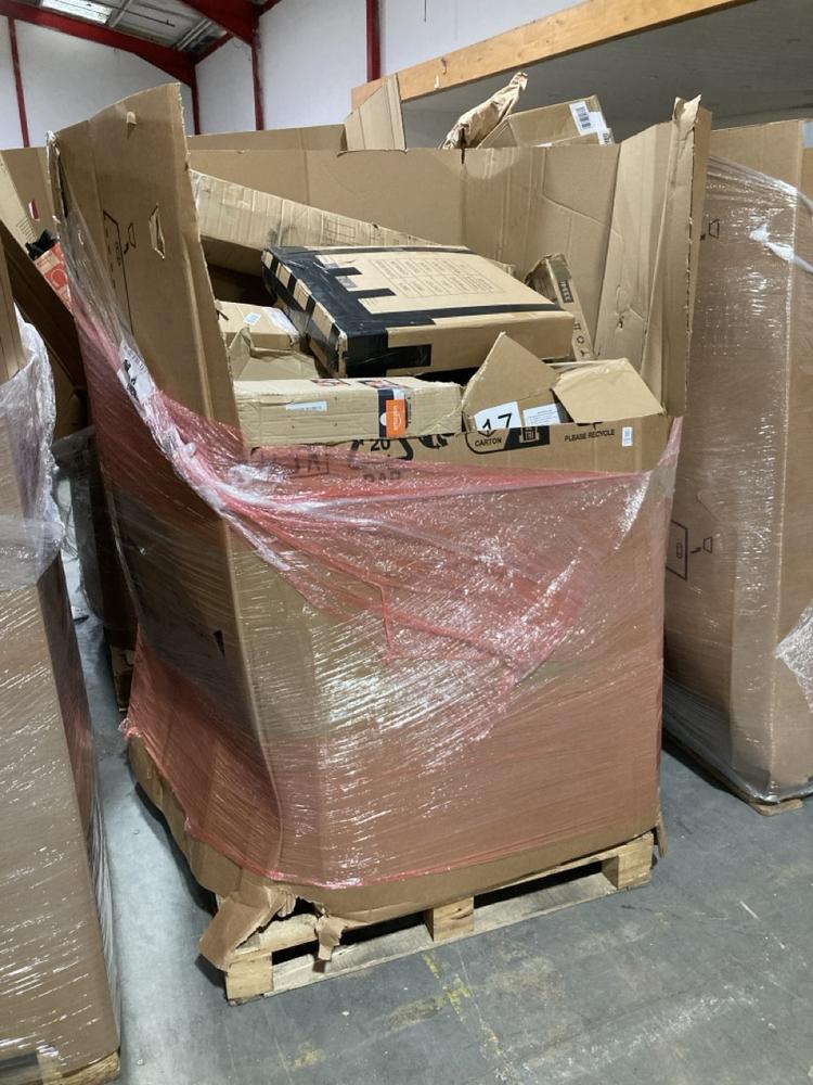 Lot 1124  
            Chesterfield SR40 - Collection or Optional Delivery Available 

                
PALLET OF ASSORTED ITEMS TO INCLUDE NEST OF 2 ROUND TABLES (LOCATION: SR42)