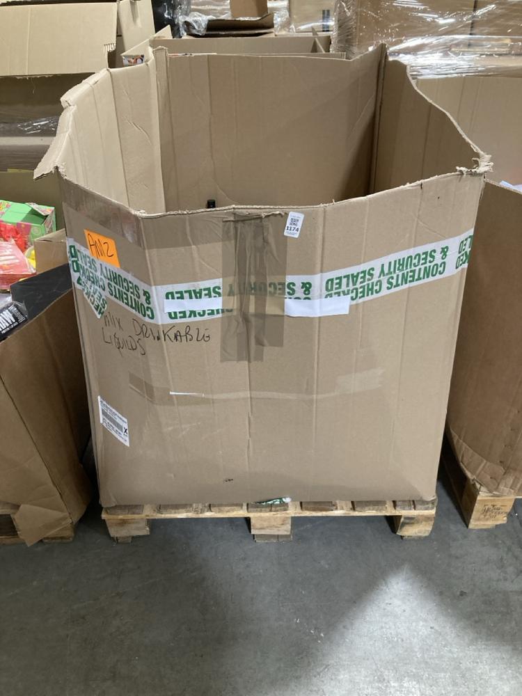 Lot 1174  
            Chesterfield SR40 - Collection or Optional Delivery Available 

                
PALLET OF ASSORTED ITEMS TO INCLUDE PROTEIN SHAKES CHOCOLATE FLAVOUR BBE- MAY BE ...