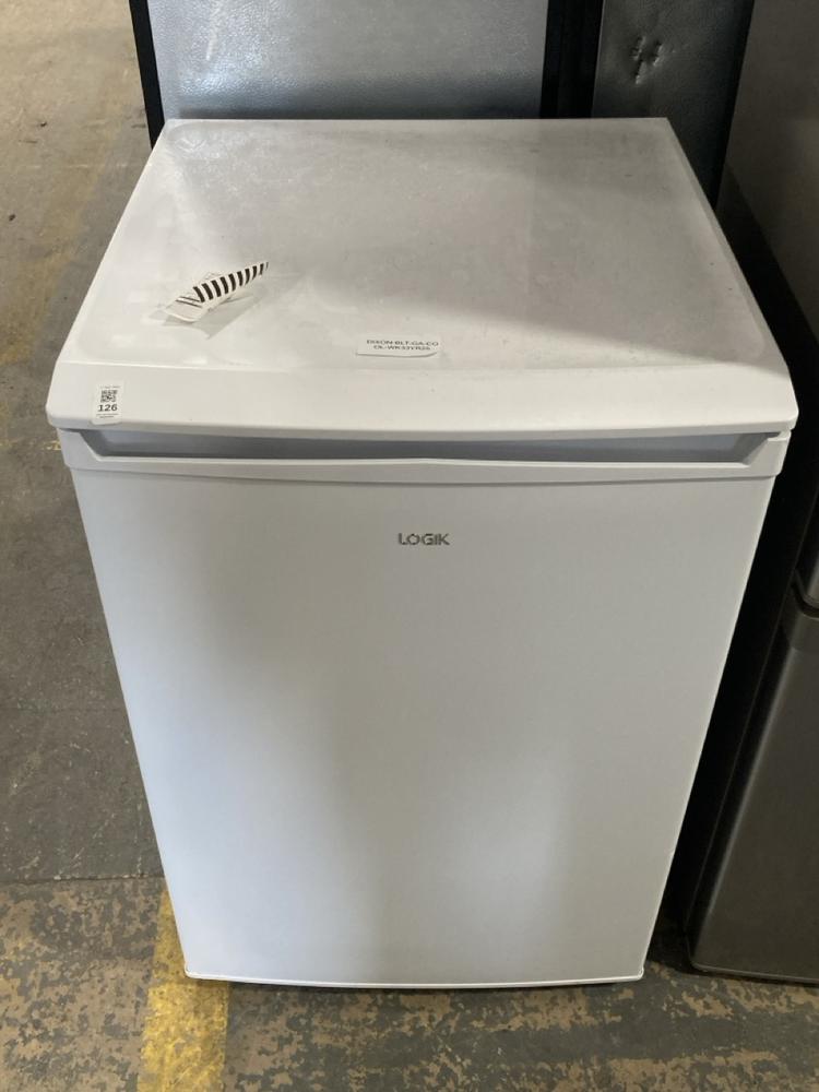 Lot 126  
            Chesterfield SR40 - Collection or Optional Delivery Available 

                
LOGIK FREESTANDING FRIDGE IN WHITE MODEL: LUL55W23 ORIGINAL RRP- £169 (LOCATION: A3)