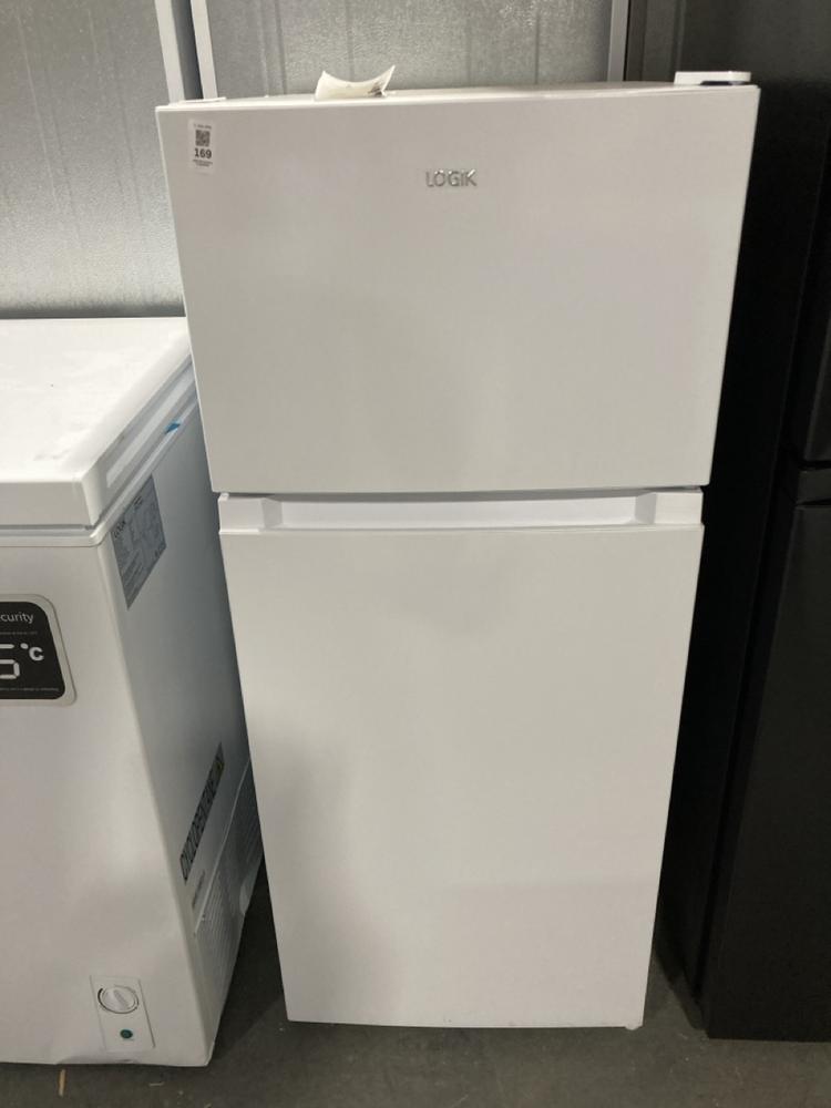Lot 169  
            Chesterfield SR40 - Collection or Optional Delivery Available 

                
LOGIK FREESTANDING FRIDGE FREEZER IN WHITE MODEL: L50TW23 ORIGINAL RRP- £179 (LOC...