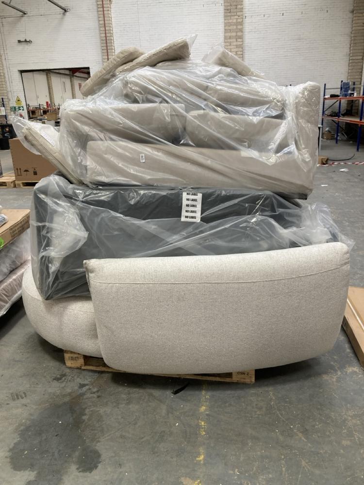 Lot 228  
            Chesterfield SR40 - Collection or Optional Delivery Available 

                
PALLET OF ASSORTED ITEMS TO INCLUDE ROUND SOFA PART IN WHITE (LOCATION: A6)
