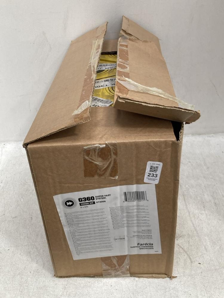 Lot 233  
            Chesterfield SR40 - Collection 

                
4 X G360 SUPER FAST SYSTEM COMPOUND KIT 1L TOTAL ORIGINAL RRP- £ 128 (COLLECTION ...