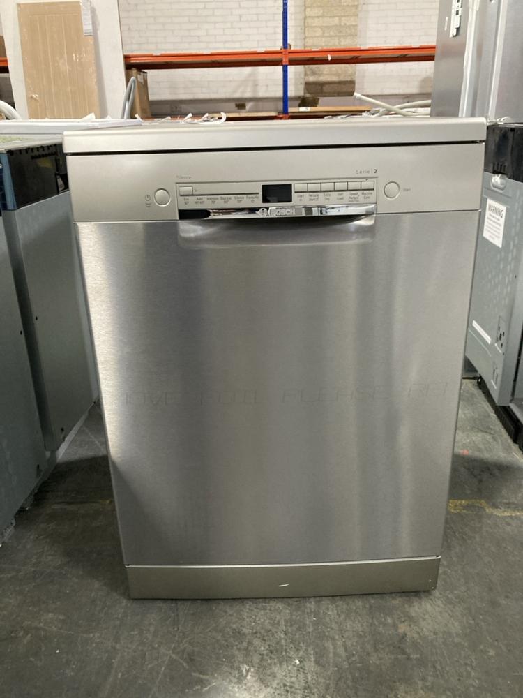 Lot 358  
            Chesterfield SR40 - Collection or Optional Delivery Available 

                
BOSCH SERIES 2 FREESTANDING DISHWASHER IN SILVER MODEL: SMS2HI67GB2 ORIGINAL RRP-...