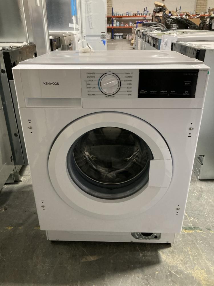 Lot 371  
            Chesterfield SR40 - Collection or Optional Delivery Available 

                
KENWOOD WASHING MACHINE IN WHITE MODEL: KIW714W25 ORIGINAL RRP- £299 (LOCATION: B7)