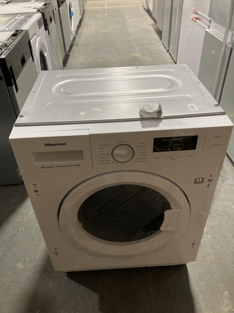 Lot 392  
            Chesterfield SR40 - Collection or Optional Delivery Available 

                
HISENSE FULLY INTEGRATED WASHING MACHINE IN WHITE MODEL: WD3M841BWI ORIGINAL RRP-...