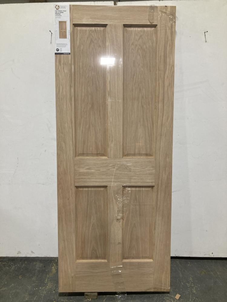 Lot 413  
            Chesterfield SR40 - Collection or Optional Delivery Available 

                
OAK VICTORIAN 4 PANEL INTERNAL DOOR WITH NON RAISED MOULDINGS 2040 X 826MM (LOCAT...