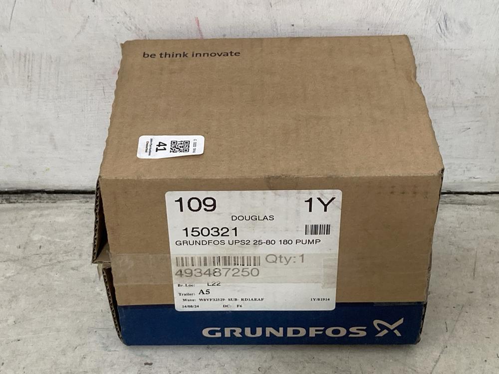 Lot 41  
            Chesterfield SR40 - Collection or Optional Delivery Available 

                
GRUNDFOS UPS2 25-80 180 PUMP ORIGINAL RRP- £663 (LOCATION: A4)