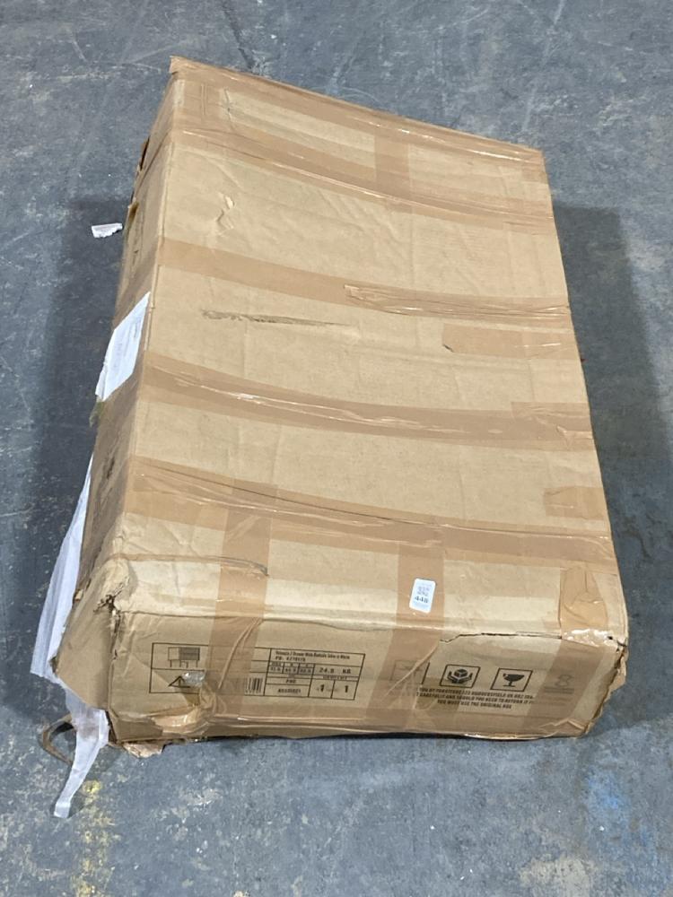 Lot 448  
            Chesterfield SR40 - Collection or Optional Delivery Available 

                
VALENCIA 2 DRAWER WIDE BEDSIDE TABLE IN WHITE (LOCATION: B RACKING)