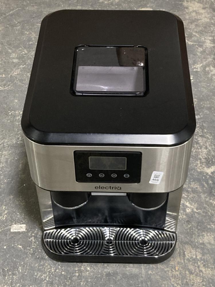 Lot 466  
            Chesterfield SR40 - Collection or Optional Delivery Available 

                
ELECTRIQ COUNTER TOP ICE MAKER IN STAINLESS STEEL ORIGINAL RRP- £350 (LOCATION: B...