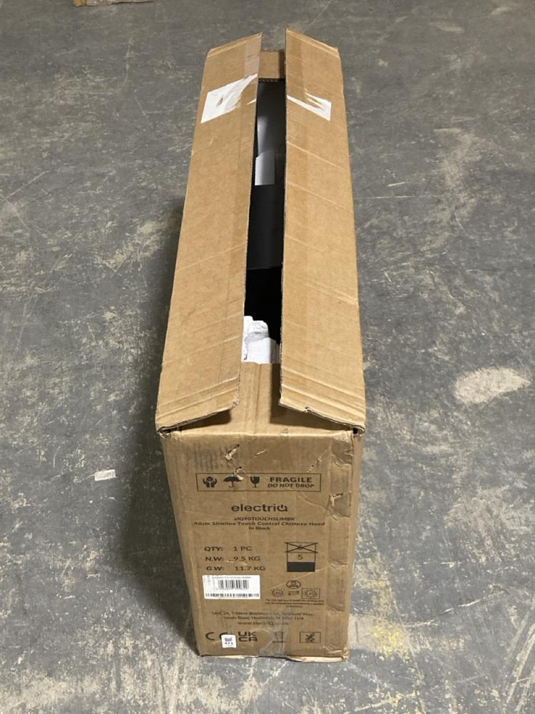 Lot 471  
            Chesterfield SR40 - Collection or Optional Delivery Available 

                
ELECTRIQ 90CM SLIMLINE TOUCH CONTROL CHIMNEY HOOD IN BLACK MODEL: IQ90 TOUCHSLIMB...