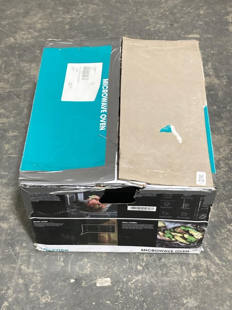 Lot 479  
            Chesterfield SR40 - Collection or Optional Delivery Available 

                
HISENSE MICROWAVE OVEN IN BLACK MODEL: H29MOB9SHGUK ORIGINAL RRP- £169 (LOCATION:...