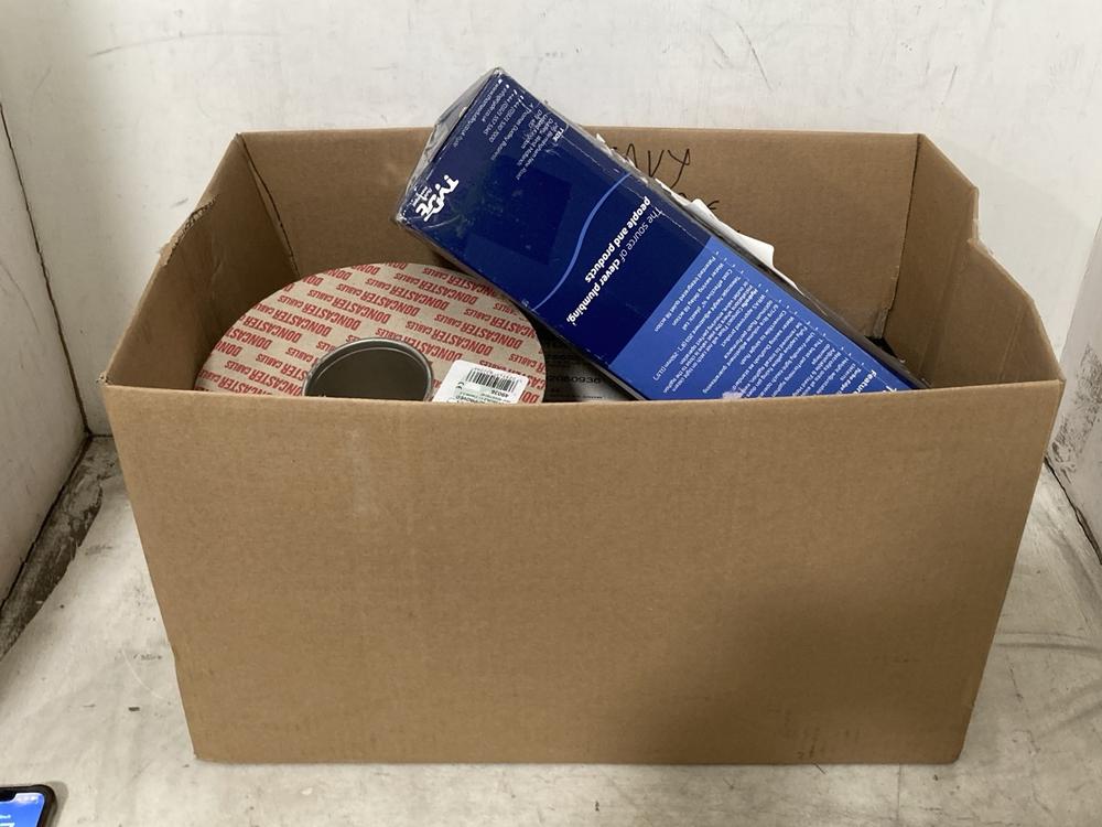 Lot 53  
            Chesterfield SR40 - Collection or Optional Delivery Available 

                
BOX OF ASSORTED ITEMS TO INCLUDE UNIVERSAL SYPHON TOILET REPAIR KIT (LOCATION: A4)