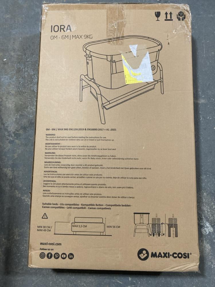 Lot 549  
            Chesterfield SR40 - Collection or Optional Delivery Available 

                
MAXI COSI IORA COT BED (LOCATION: B RACKING)