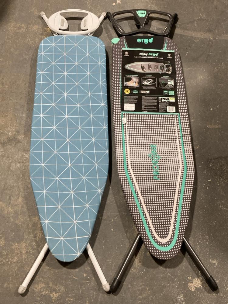 Lot 558  
            Chesterfield SR40 - Collection or Optional Delivery Available 

                
2 X IRONING BOARDS TO INCLUDE MINKY IRONING BOARD IN BLACK (LOCATION: B RACKING)