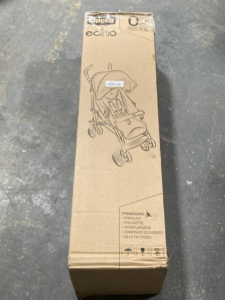 Lot 562  
            Chesterfield SR40 - Collection or Optional Delivery Available 

                
CHICCO ECHO STROLLER IN BLACK (LOCATION: B RACKING)
