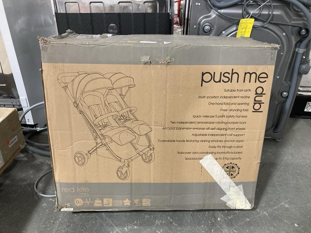 Lot 600  
            Chesterfield SR40 - Collection or Optional Delivery Available 

                
RED KITE PUSH ME DUBL DUAL PUSHCHAIR ORIGINAL RRP- £255 (LOCATION: B3)