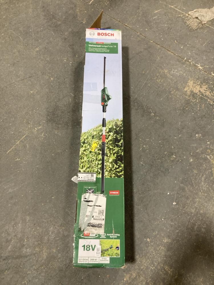 Lot 613  
            Chesterfield SR40 - Collection or Optional Delivery Available 

                
BOSCH UNIVERSAL HEDGEPOLE CORDLESS TELESCOPIC HEDGE CUTTER ORIGINAL RRP- £113 (LO...