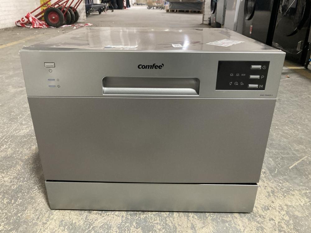 Lot 631  
            Chesterfield SR40 - Collection or Optional Delivery Available 

                
COMFEE TABLETOP DISHWASHER IN SILVER MODEL: KWH-TD62E-S ORIGINAL RRP- £230 (LOCAT...