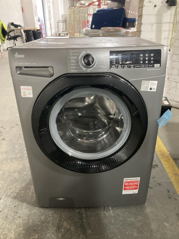 Lot 639  
            Chesterfield SR40 - Collection or Optional Delivery Available 

                
HOOVER INVERTER 10KG WASHING MACHINE IN GREY MODEL: H3WPS4106TAMBR80 ORIGINAL RRP...