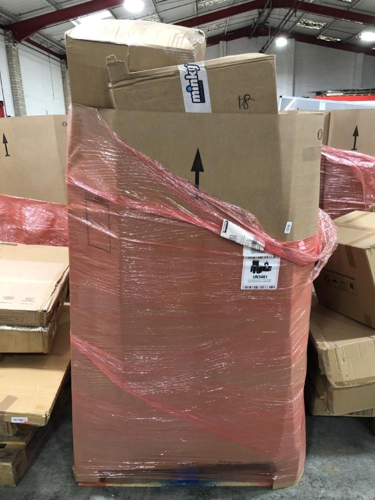 Lot 695  
            Chesterfield SR40 - Collection or Optional Delivery Available 

                
PALLET OF ASSORTED ITEMS TO INCLUDE MINKY IRON BOARD (LOCATION: SR41)