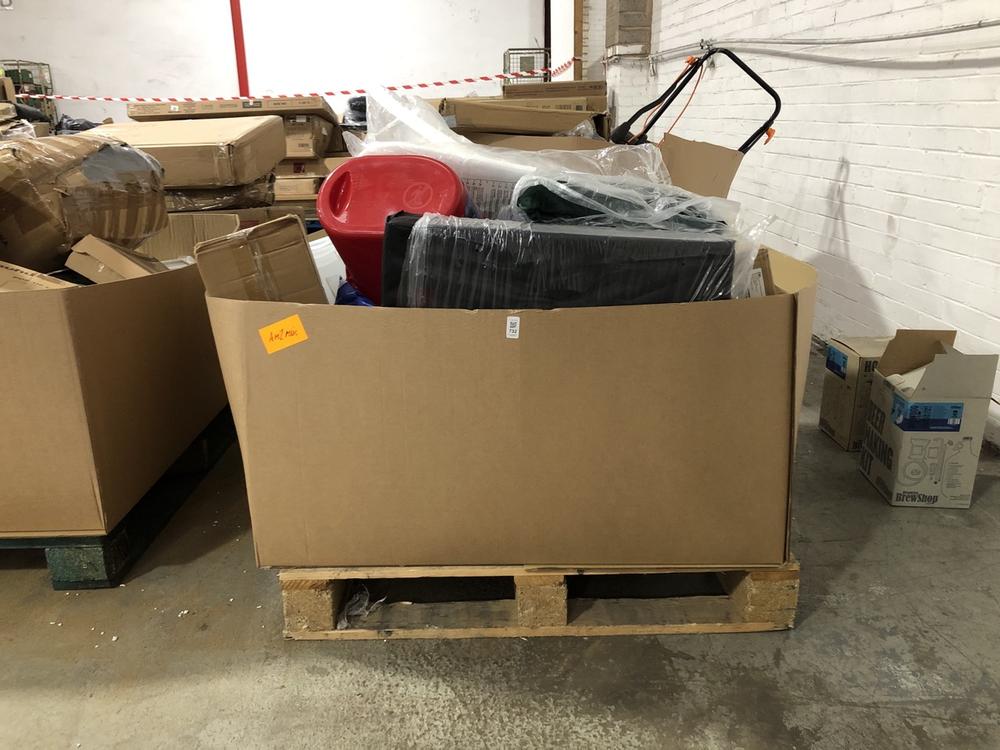 Lot 732  
            Chesterfield SR40 - Collection or Optional Delivery Available 

                
PALLET OF ASSORTED ITEMS TO INCLUDE FABRIC WARDROBE (LOCATION: SR41)