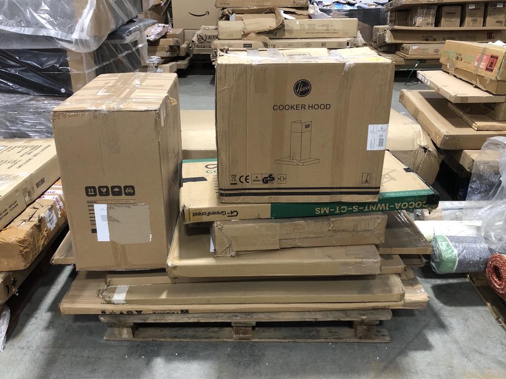 Lot 735  
            Chesterfield SR40 - Collection or Optional Delivery Available 

                
PALLET OF ASSORTED ITEMS TO INCLUDE HOOVER COOKER HOOD (LOCATION: SR41)