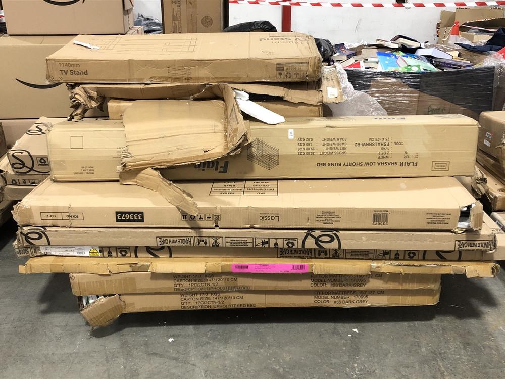 Lot 746  
            Chesterfield SR40 - Collection or Optional Delivery Available 

                
PALLET OF ASSORTED ITEMS TO INCLUDE TV STAND (LOCATION: SR41)