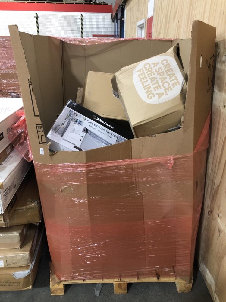 Lot 773  
            Chesterfield SR40 - Collection or Optional Delivery Available 

                
PALLET OF ASSORTED ITEMS TO INCLUDE BELACO CONVECTOR HEATER (LOCATION: SR41)