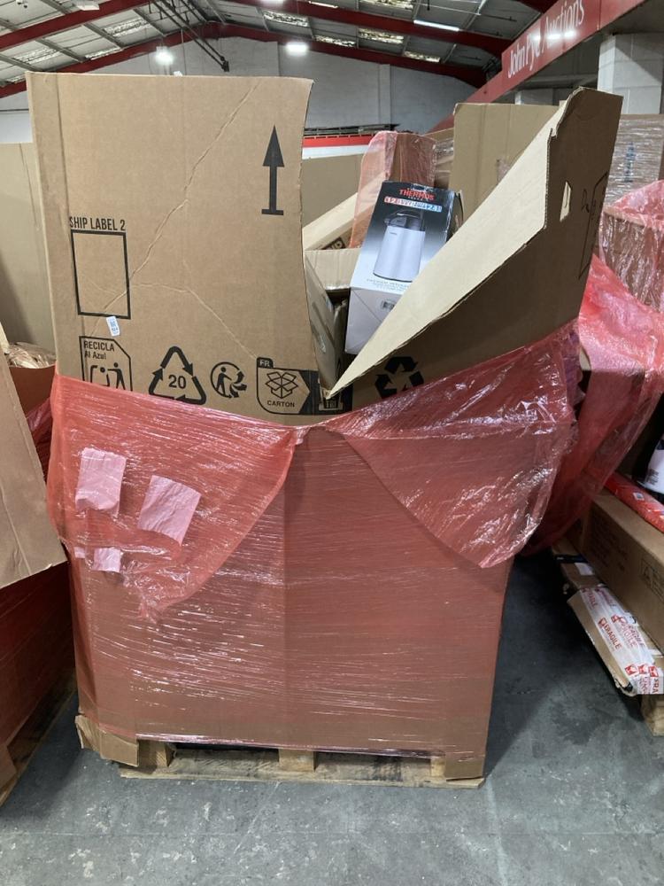 Lot 824  
            Chesterfield SR40 - Collection or Optional Delivery Available 

                
PALLET OF ASSORTED ITEMS TO INCLUDE THERMOS VACUUM INSULATED GLASS DOUBLE WALL PU...