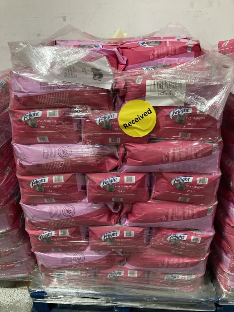 Lot 887  
            Chesterfield SR40 - Collection or Optional Delivery Available 

                
PALLET OF FELIGHT ULTIMATE PERFORMANCE NON CLUMPING CAT LITTER (LOCATION: SR42)