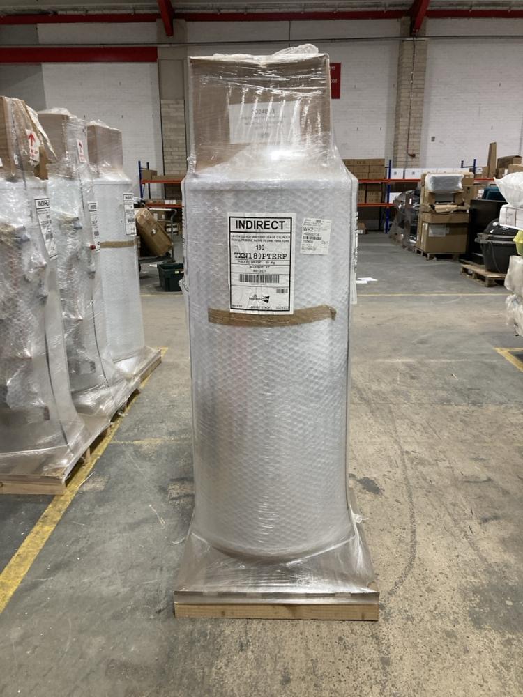 Lot 8  
            Chesterfield SR40 - Collection or Optional Delivery Available 

                
KINGSPAN UNVENTED HOT WATER STORAGE CYLINDER RANGE TRIBUNE XE PRE PLUMB TWIN ZONE...